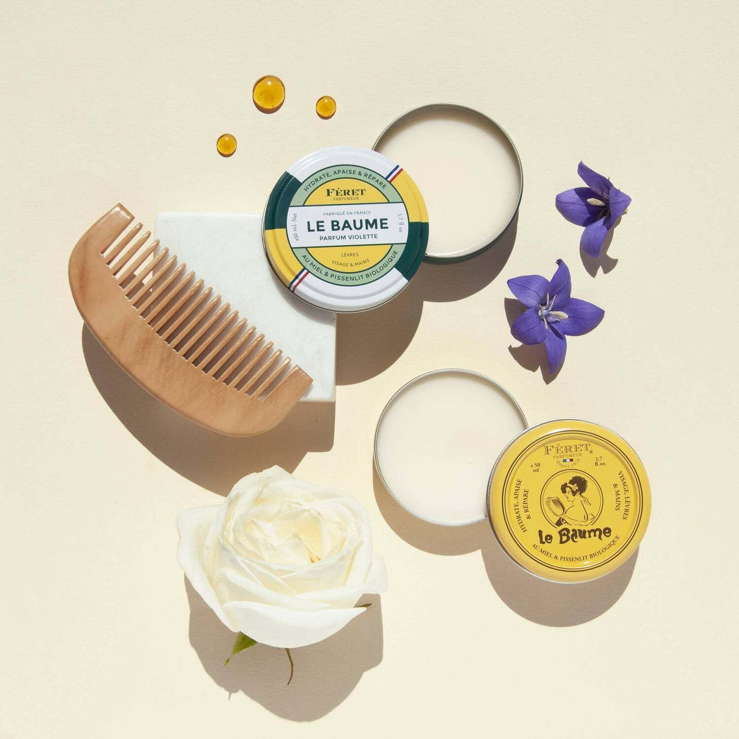 Aplicación diaria fácil con Feret Parfumeur Le Baume Rose Poudré