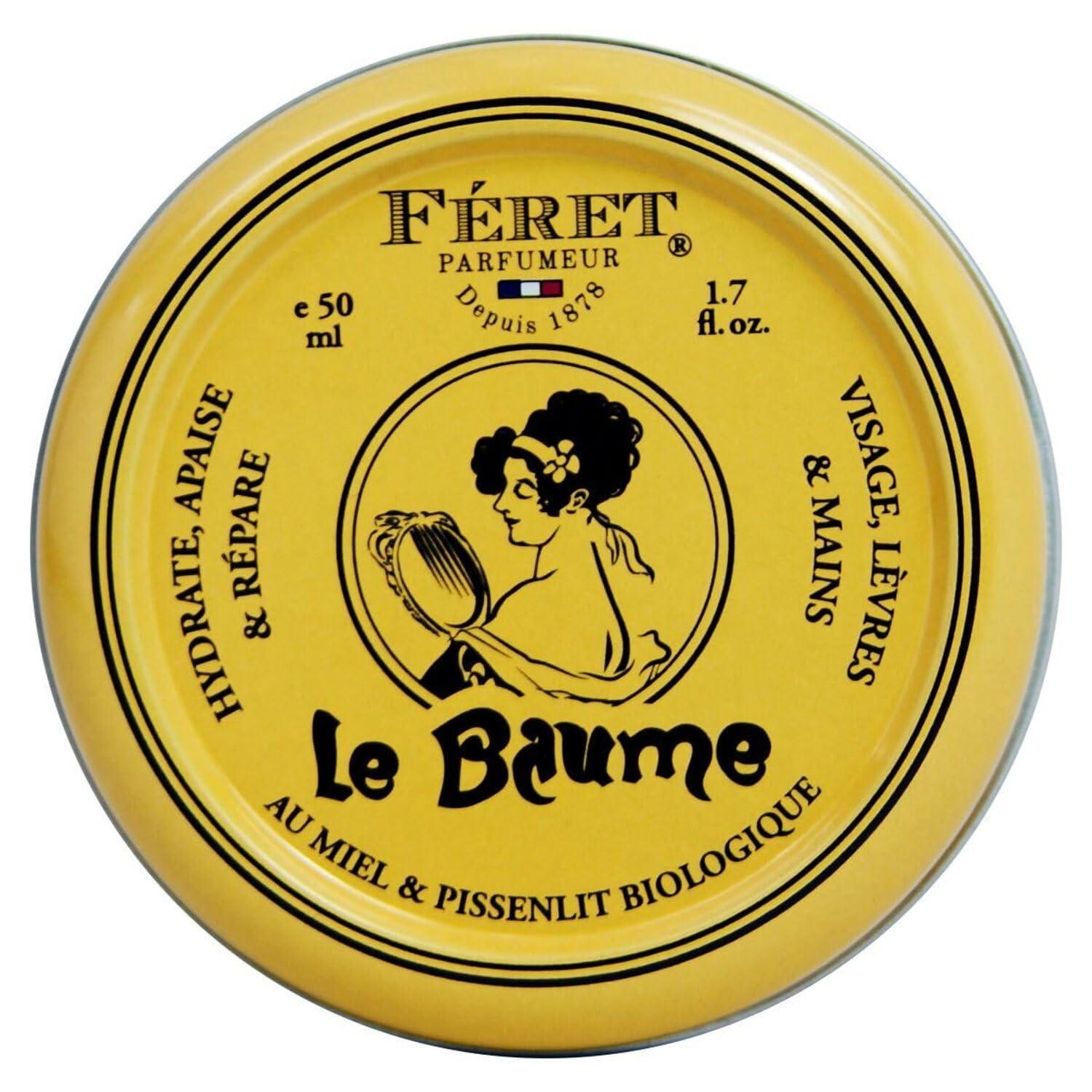 Feret Parfumeur Le Baume Multiusos Rose Poudré en lata, hidratación profunda para labios