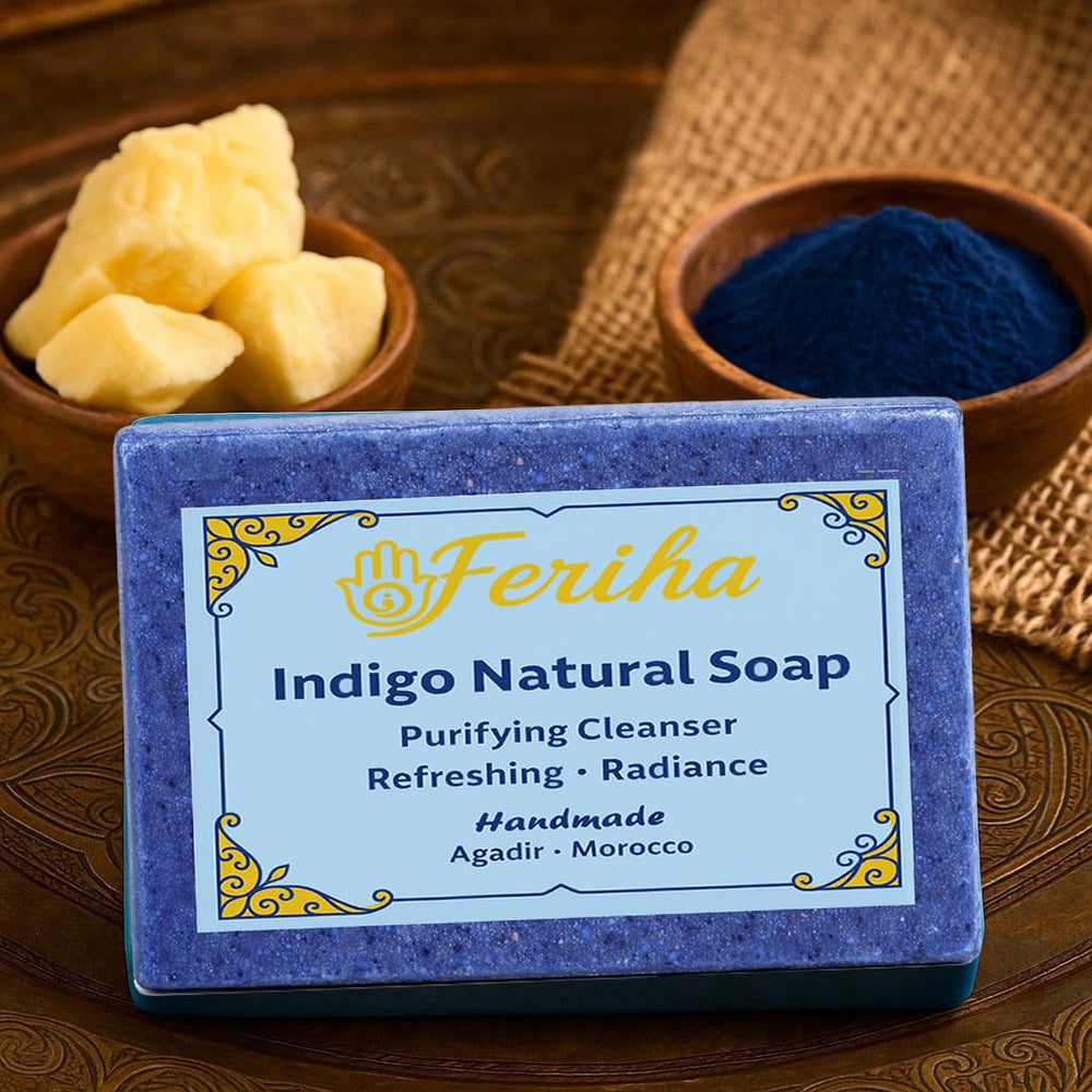 FERIHA Indigo Nila textura cremosa para hidratación suave de la piel.