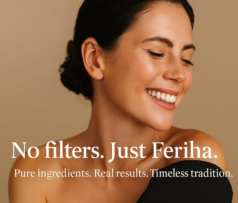 FERIHA jabón negro beldi, limpieza de poros y renovación suave.