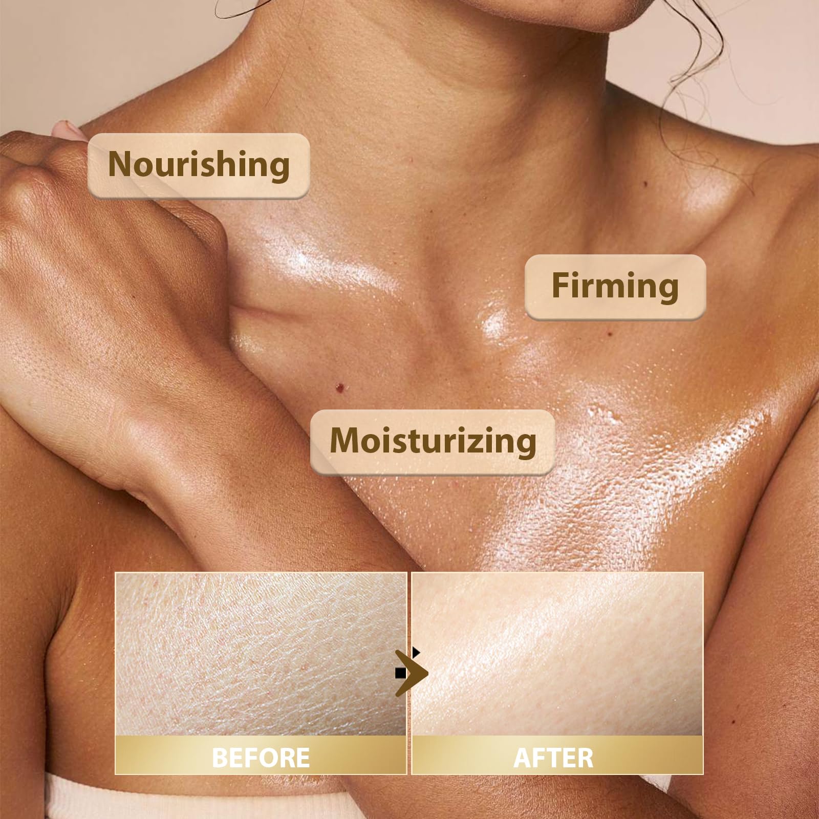 FERMELUXE Application apres douche, zone corporelle hydratée et souple