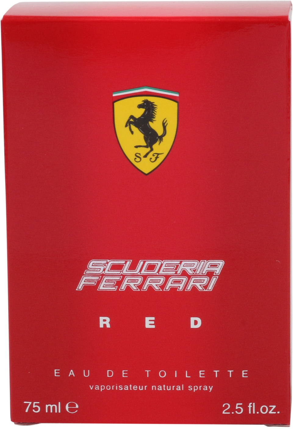 Etiqueta de Ferrari Scuderia Red que destaca la fragancia cítrica