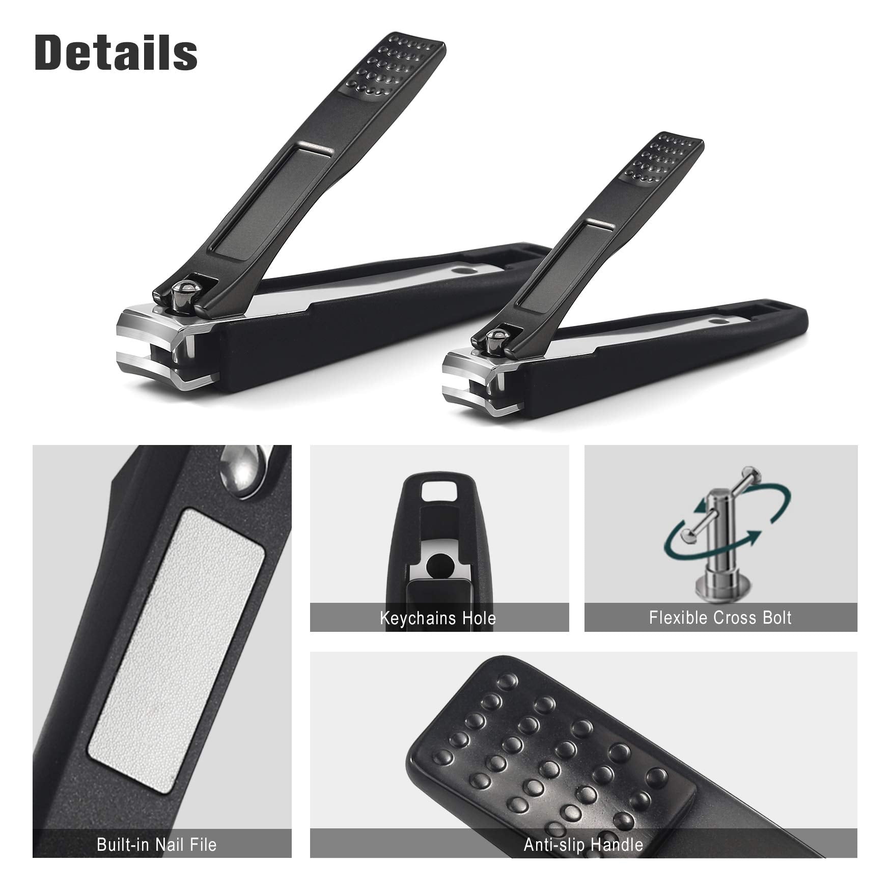 Estuche metalico negro de FERYES para almacenamiento seguro