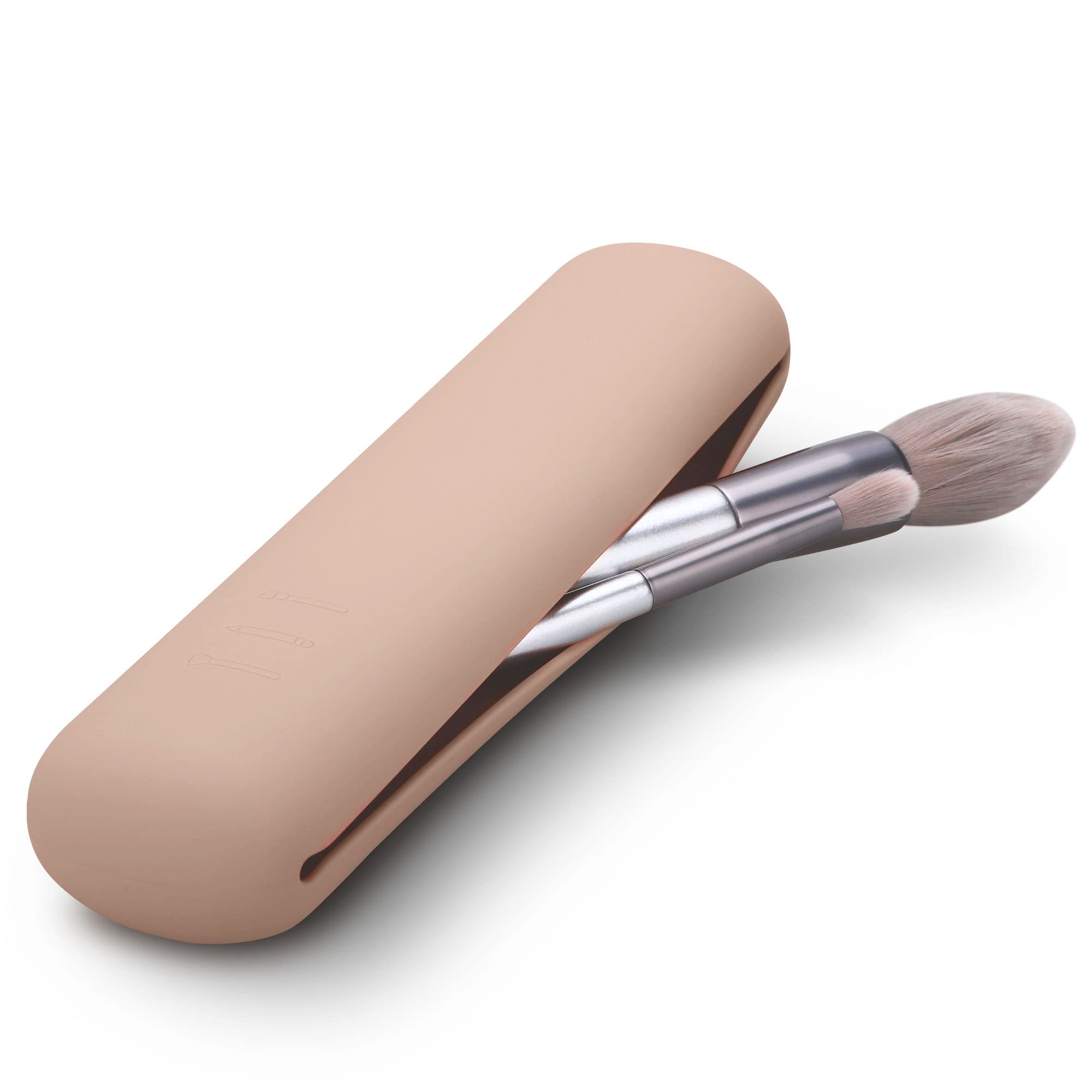 FERYES porta brochas de maquillaje con cierre magnético para viaje, evita caídas.