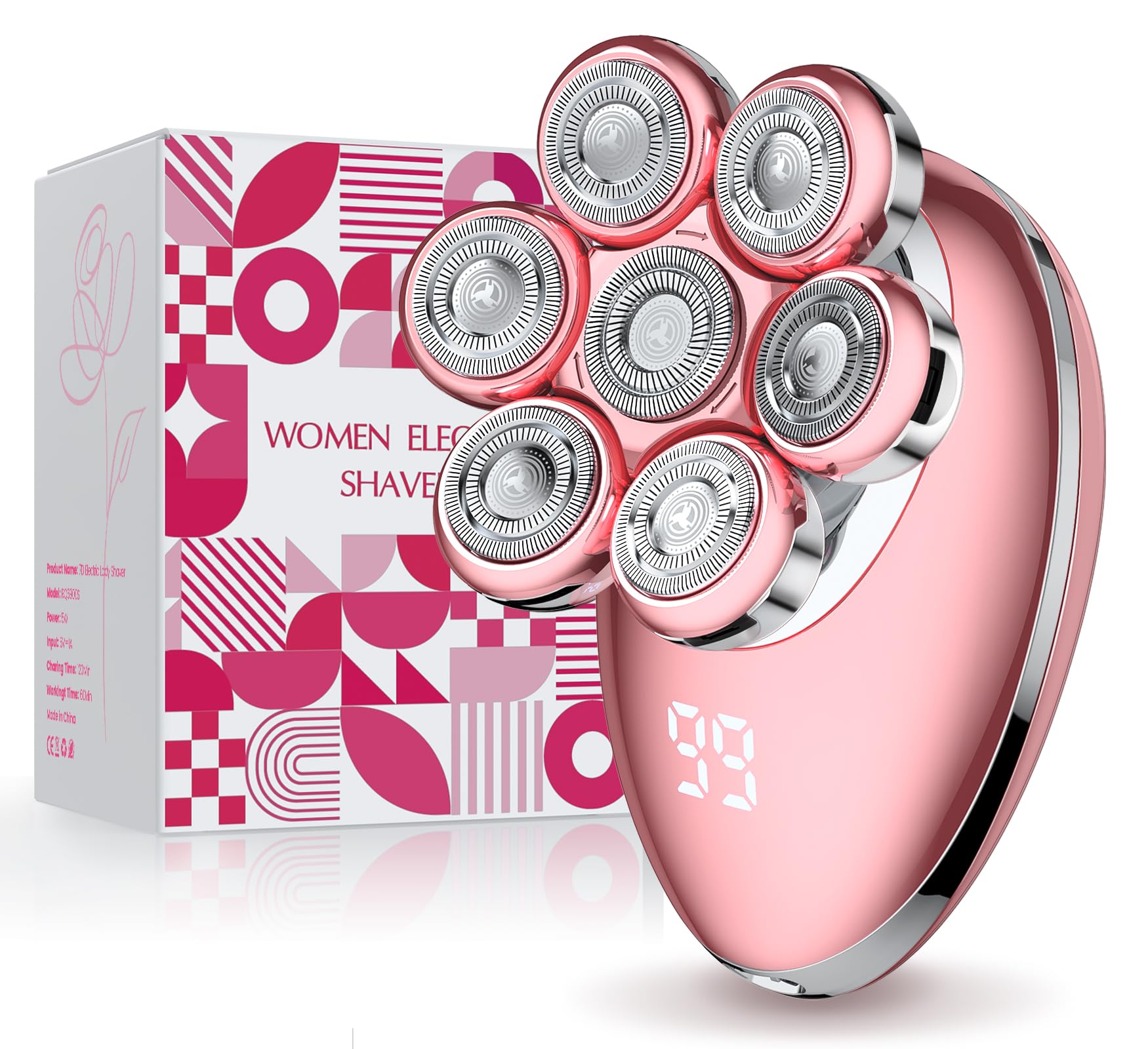 FEZIHEGH Afeitadora para mujeres con cabezal 360, cuidado suave en piernas y axilas.