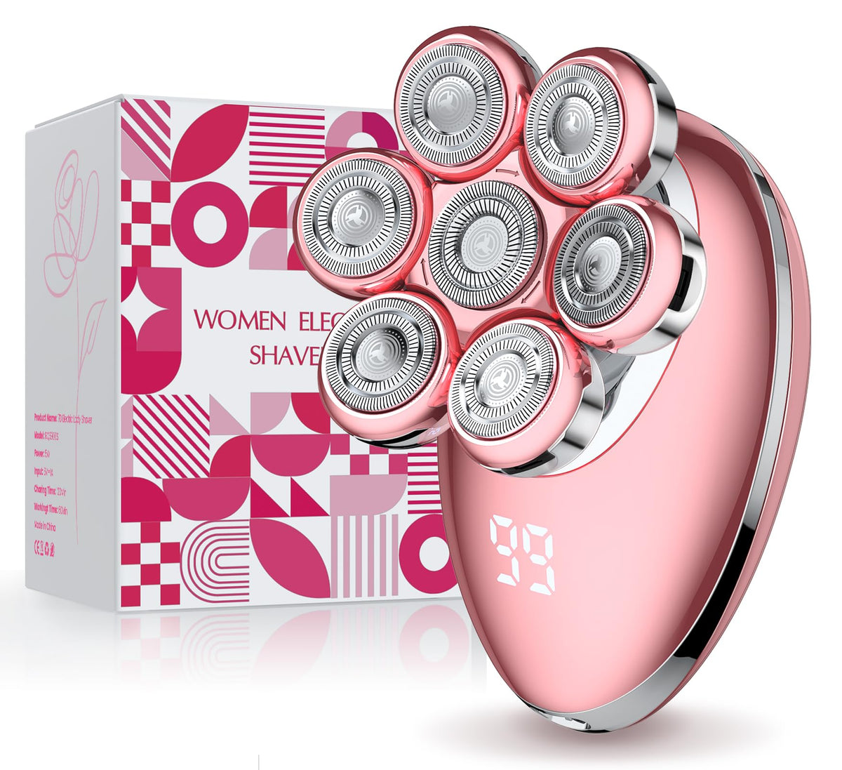 FEZIHEGH Afeitadora para mujeres con cabezal 360, cuidado suave en piernas y axilas.
