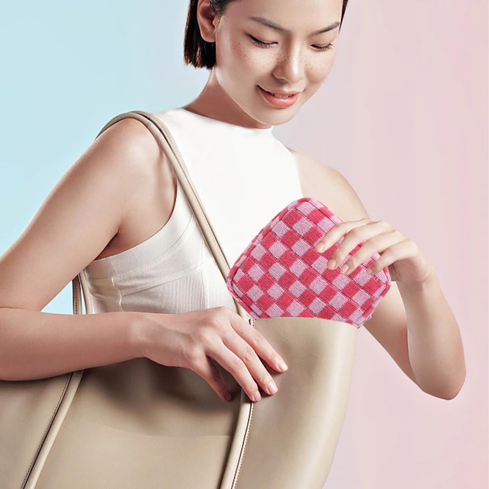 FFpaw bolsa de higiene mini rosa, para mantener esenciales organizados en casa o bolso.