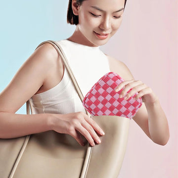 FFpaw bolsa de higiene mini rosa, para mantener esenciales organizados en casa o bolso.