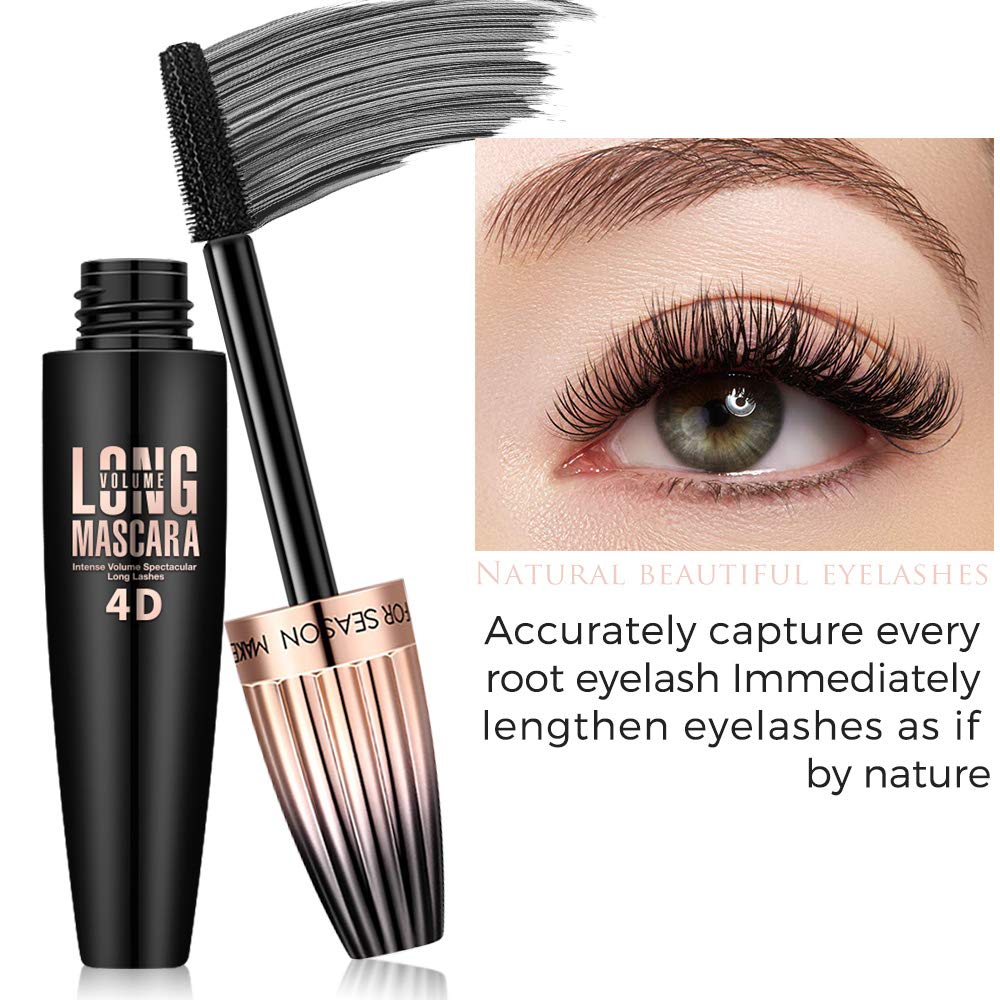 FGHJ 4D Silk Fiber Lash Mascara proporciona un acabado suave y definido para la mirada nocturna.