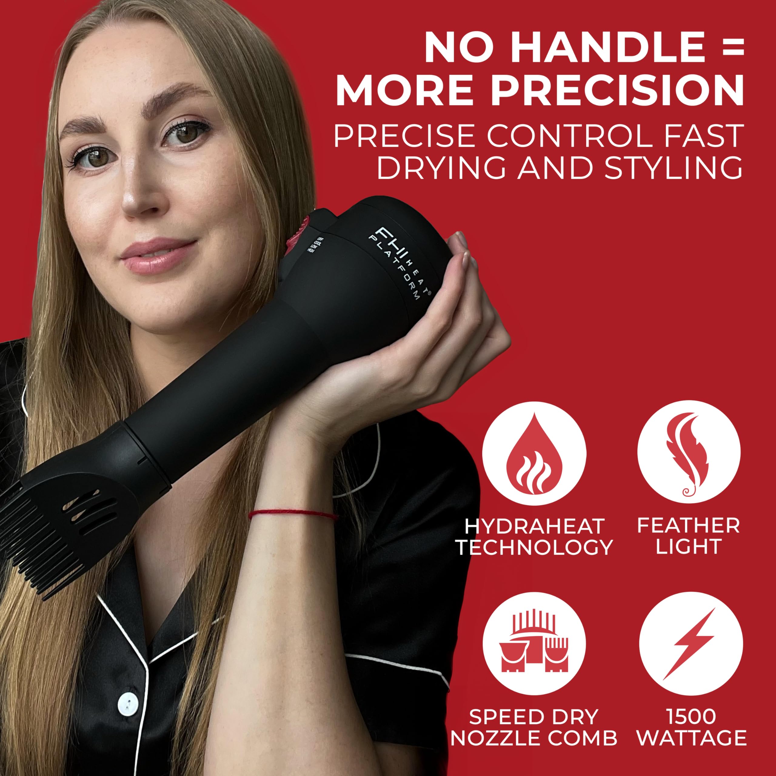 FHI Heat Platform Blow Out con iones negativos para brillo y frizz reducido