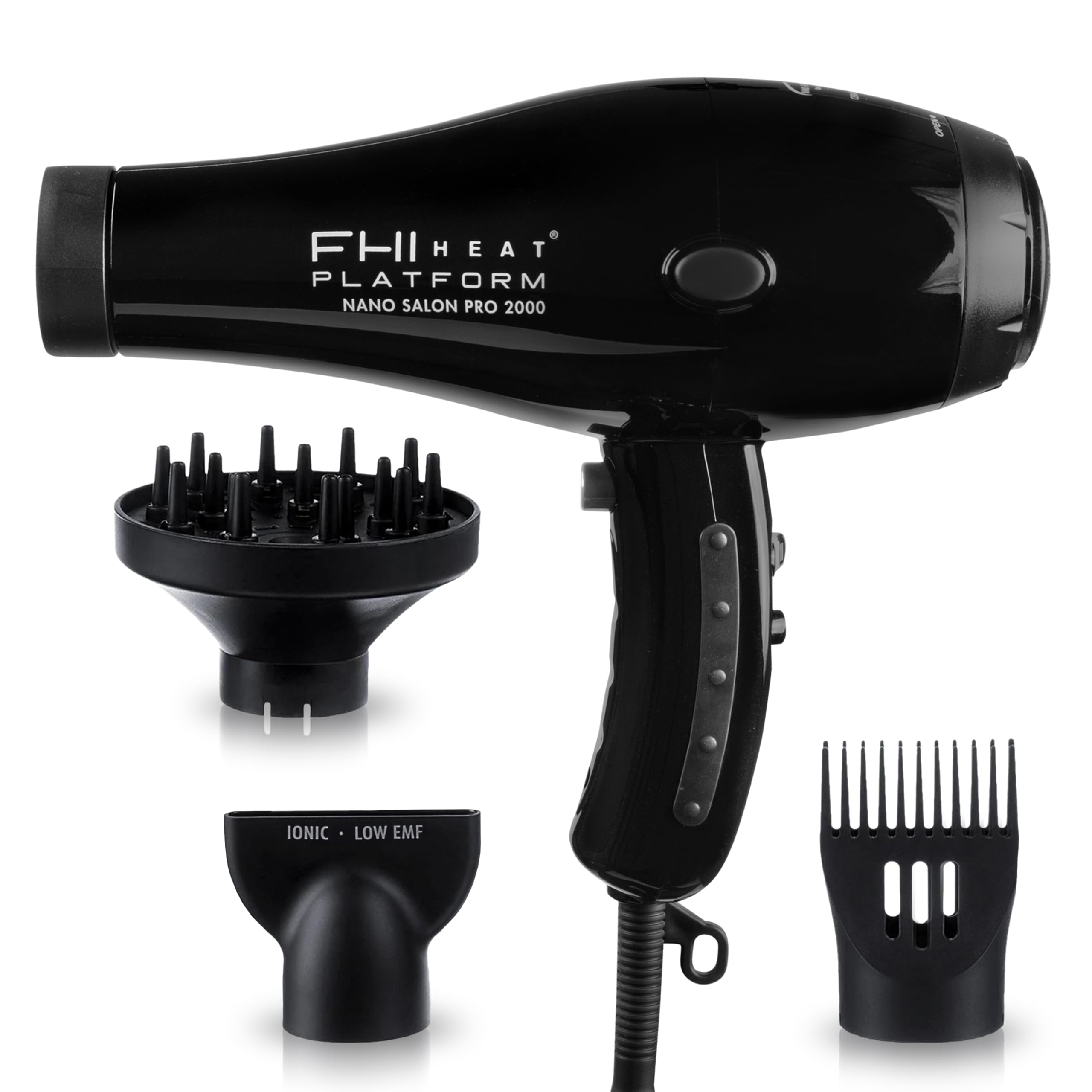 FHI Heat Platform Nano Power Salon Pro 2000 con motor AC potente para secado rápido