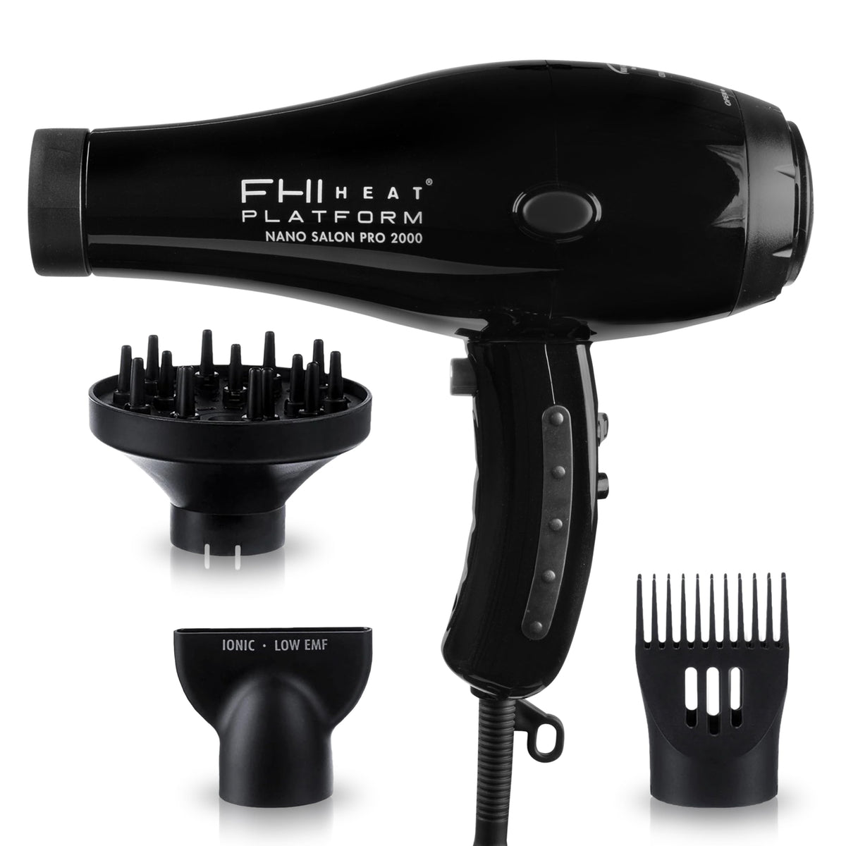 FHI Heat Platform Nano Power Salon Pro 2000 con motor AC potente para secado rápido