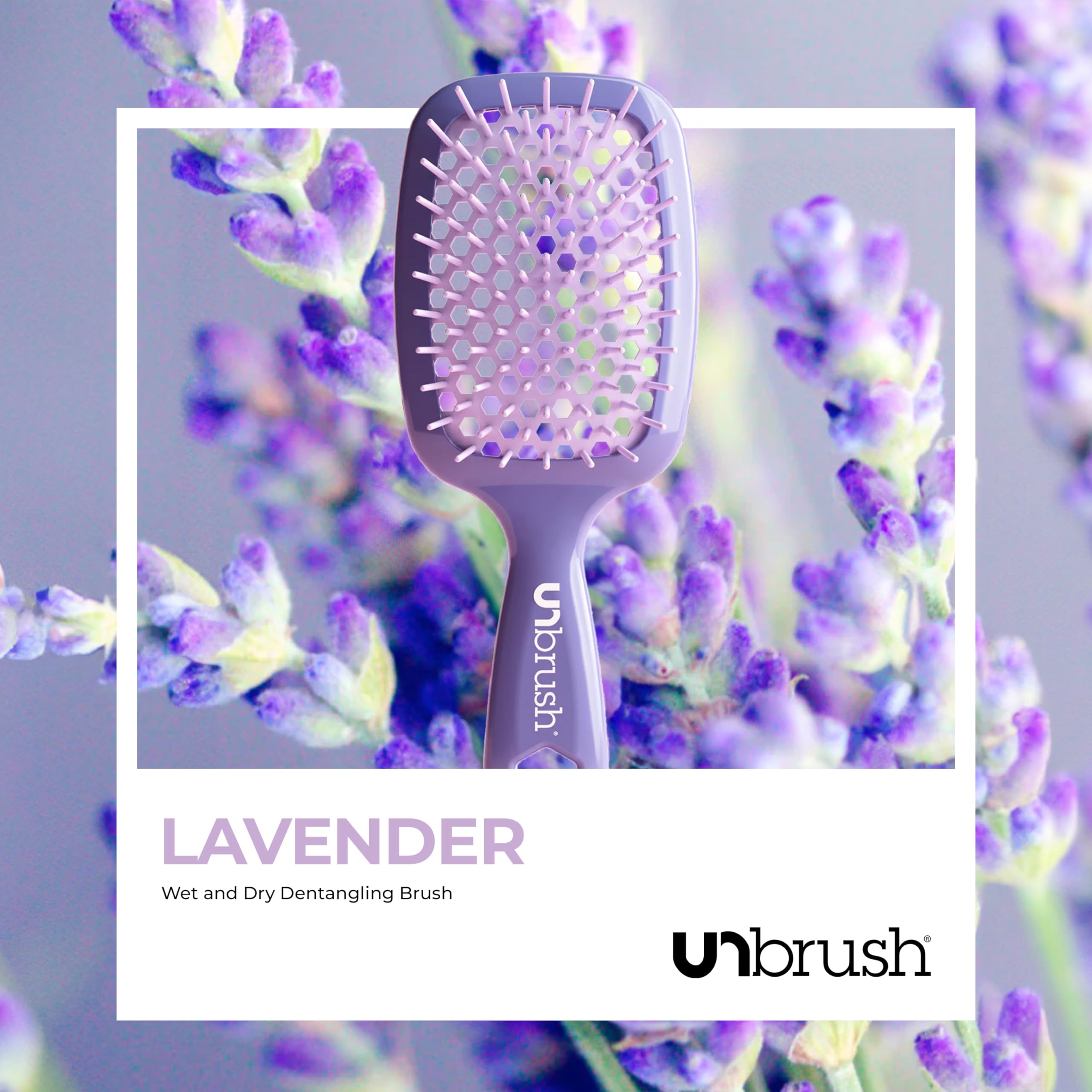 UNbrush cerdas antiestáticas reducen frizz y tirones.