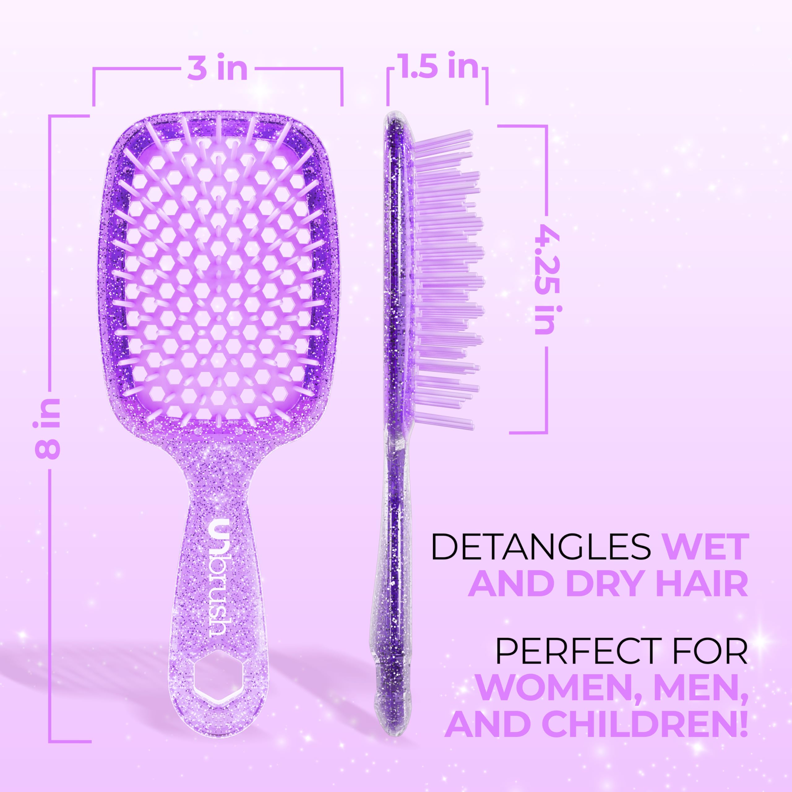 FHI Heat UNbrush funciona en cabello seco para un peinado rápido.