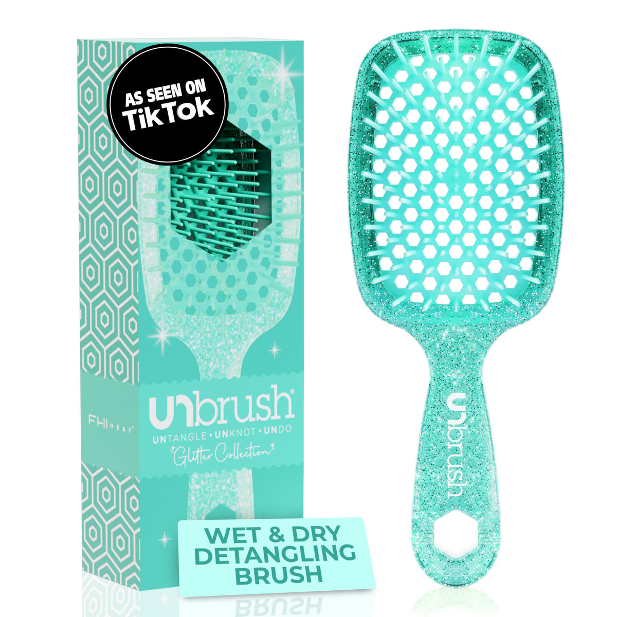 UNbrush de FHI Heat, cepillo desenredante para uso en húmedo o seco.