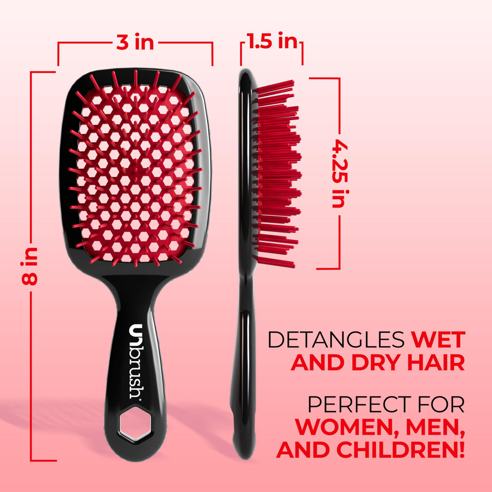 Cerdas DuoFlex del UNbrush para menos tirones y mayor suavidad.