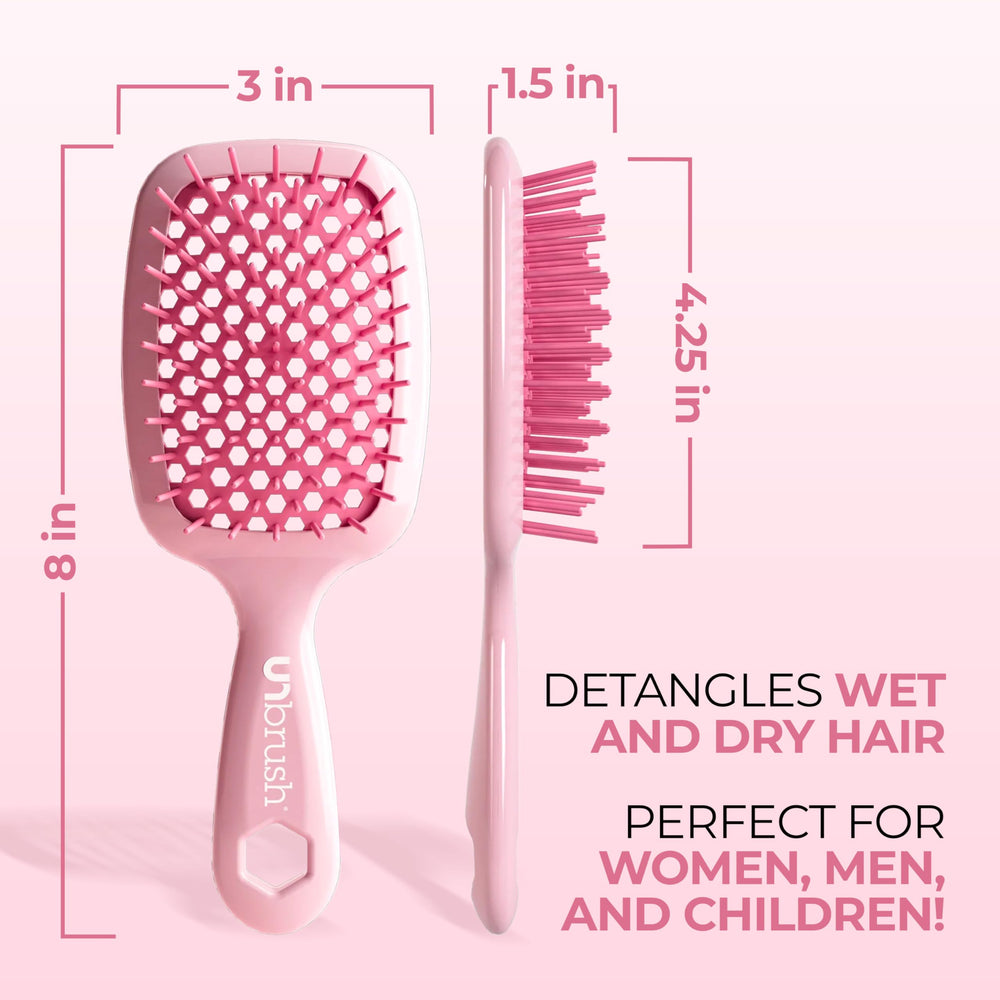 UNbrush para cabello seco; deslizamiento suave y eficiente.