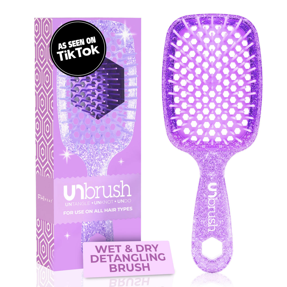 FHI Heat UNbrush con dientes DuoFlex desenreda sin dolor para todo tipo de cabello.