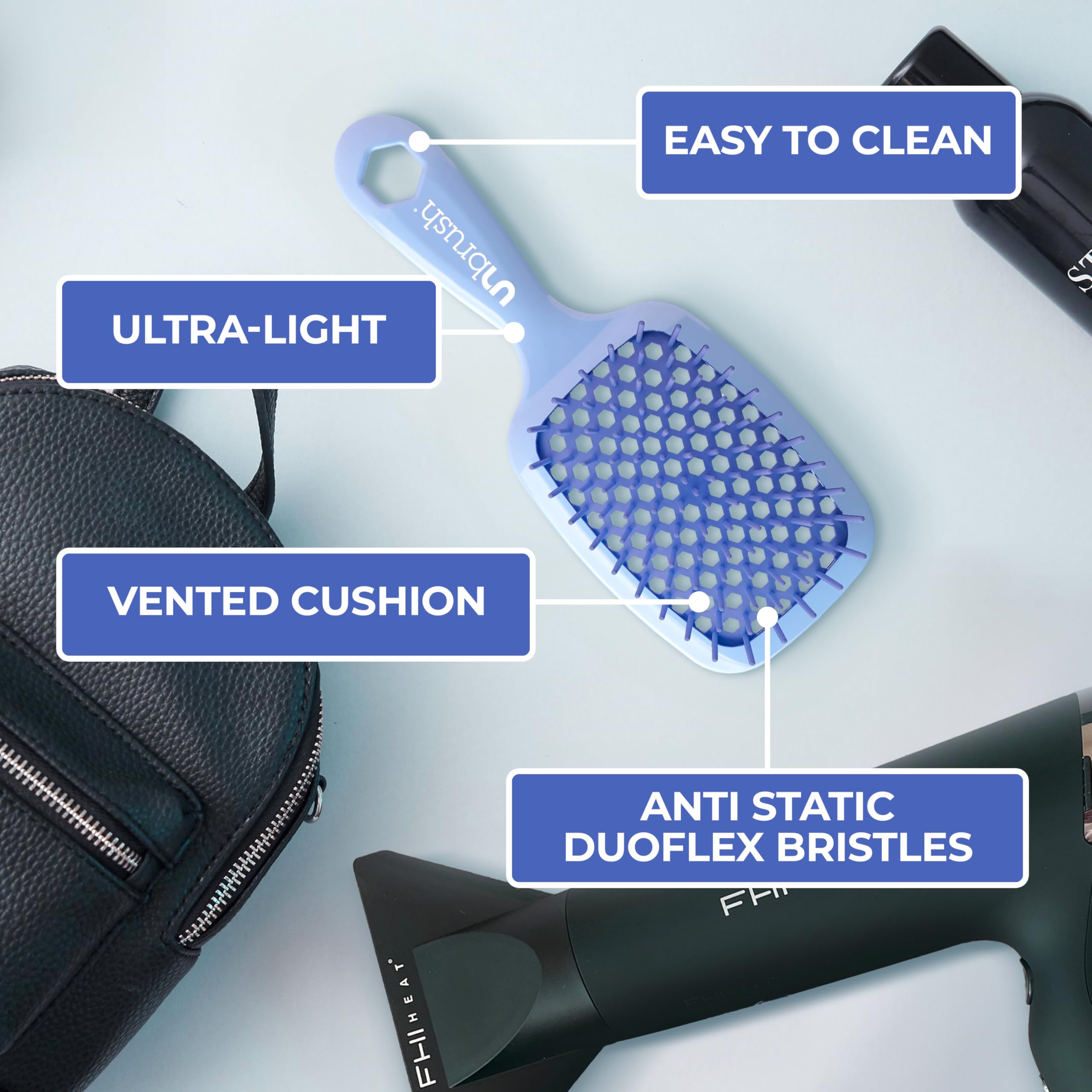 FHI Heat UNbrush, diseño ergonómico para un agarre estable.