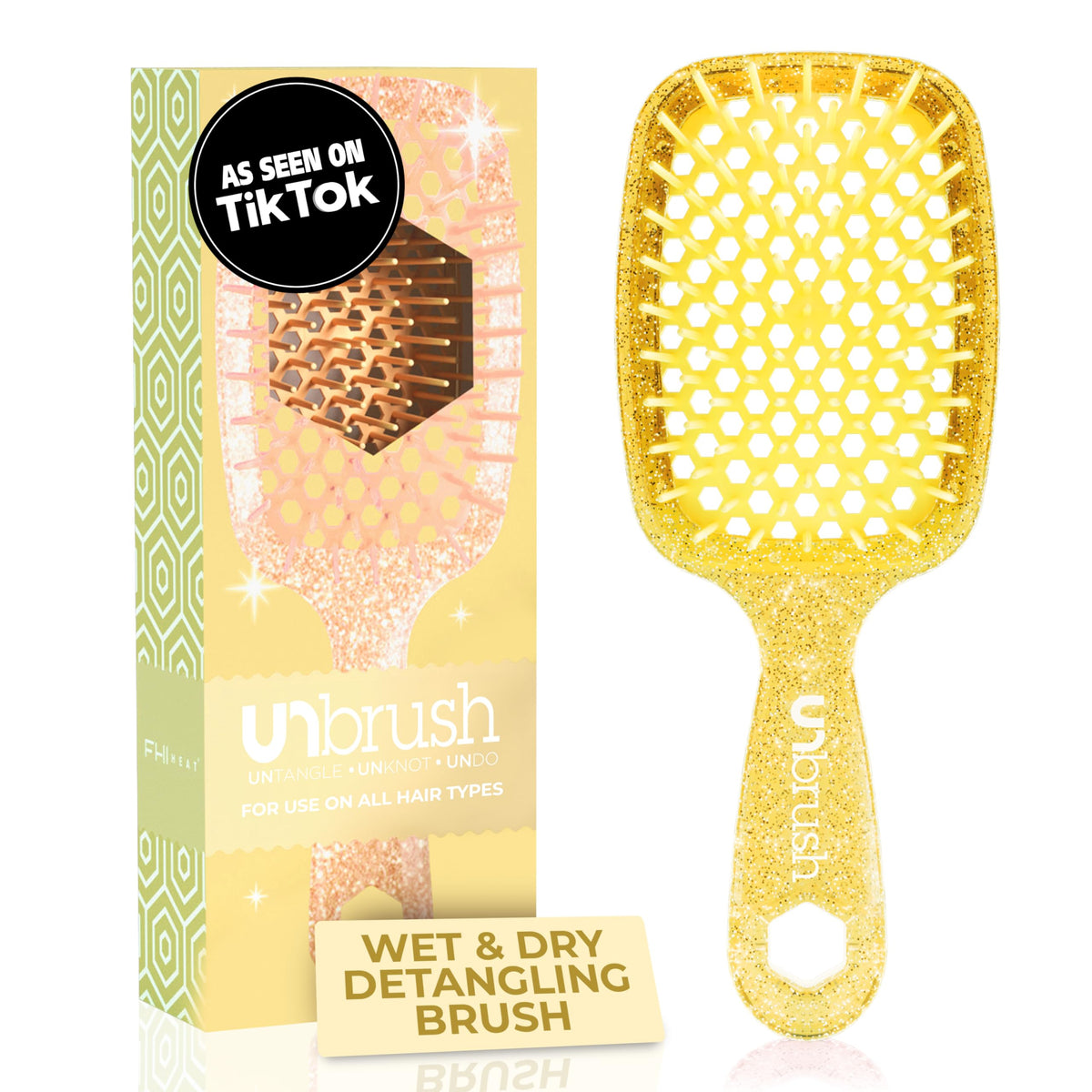 FHI Heat UNbrush con mango ligero para cepillado cómodo y suave