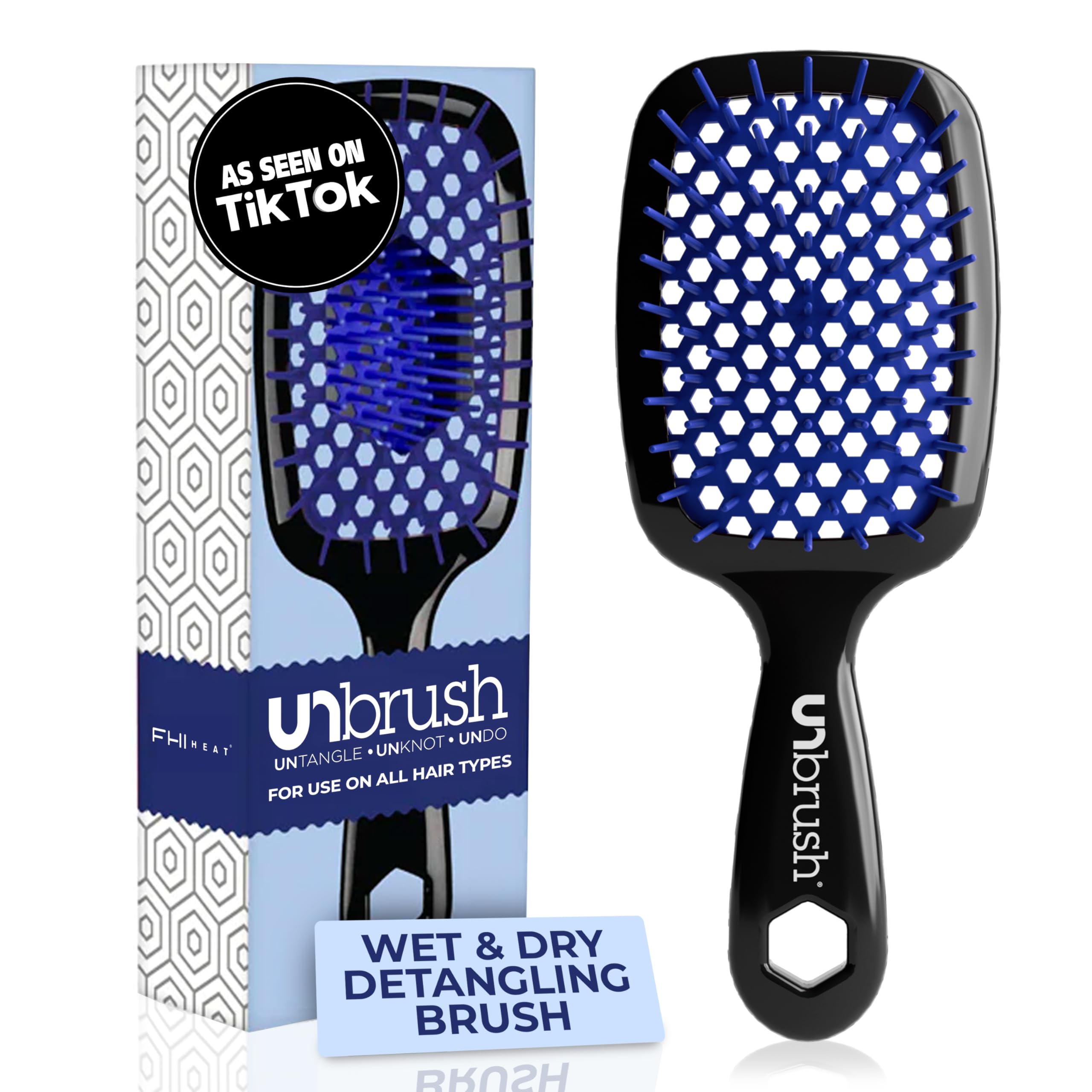 UN brush de FHI Heat: peine desenredado mojado para deslizamiento suave