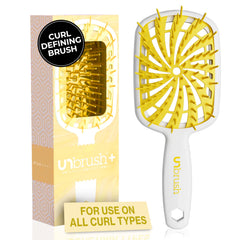 UNbrush Plus de FHI Heat, diseño cushion espiral para desenredar cabellos finos con suavidad.
