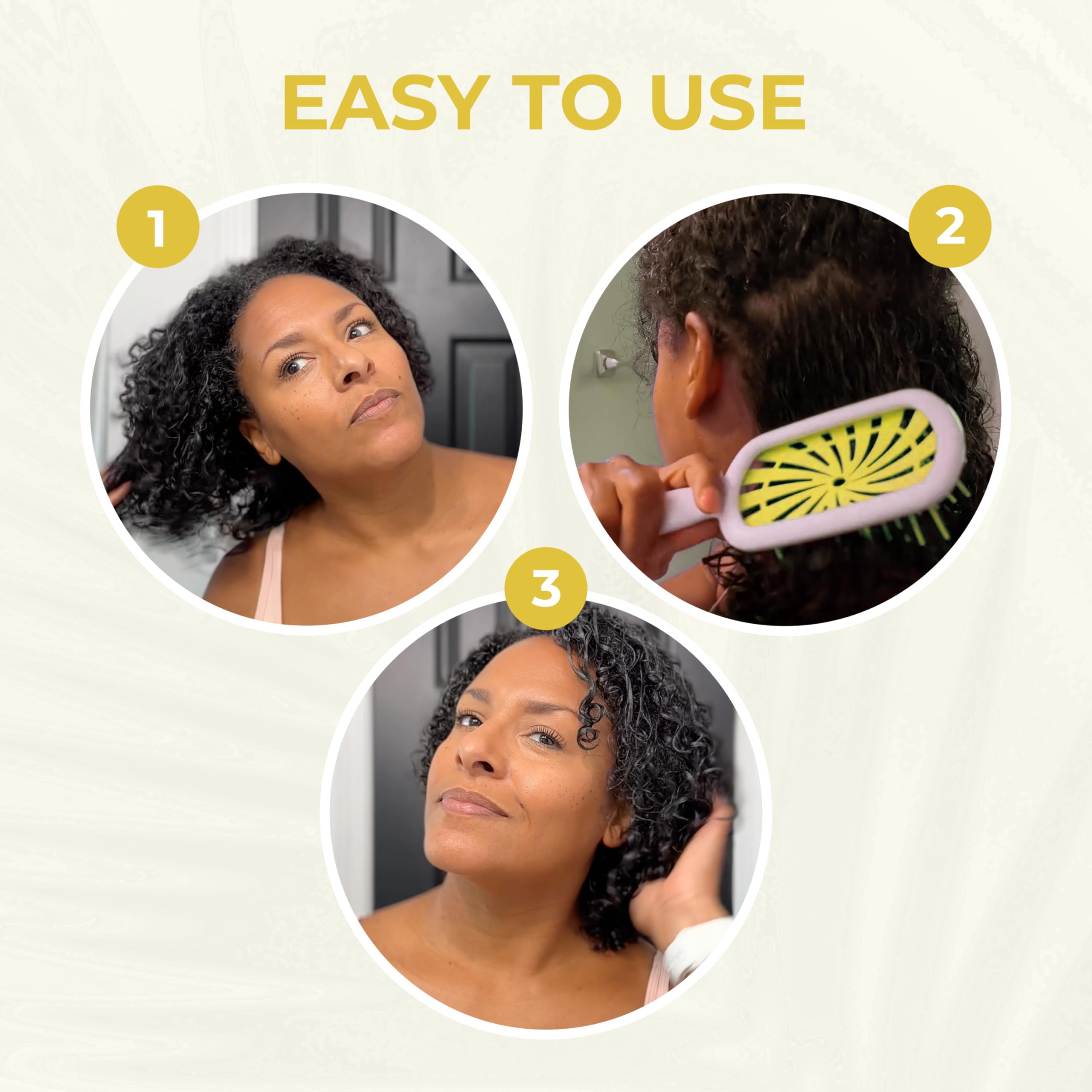 UNbrush Plus es ideal para cabello rizado y frágil, ofreciendo un manejo suave.
