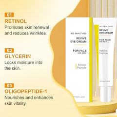 FIYADWZH Revive crema ojos retinol: revitaliza la zona ocular.