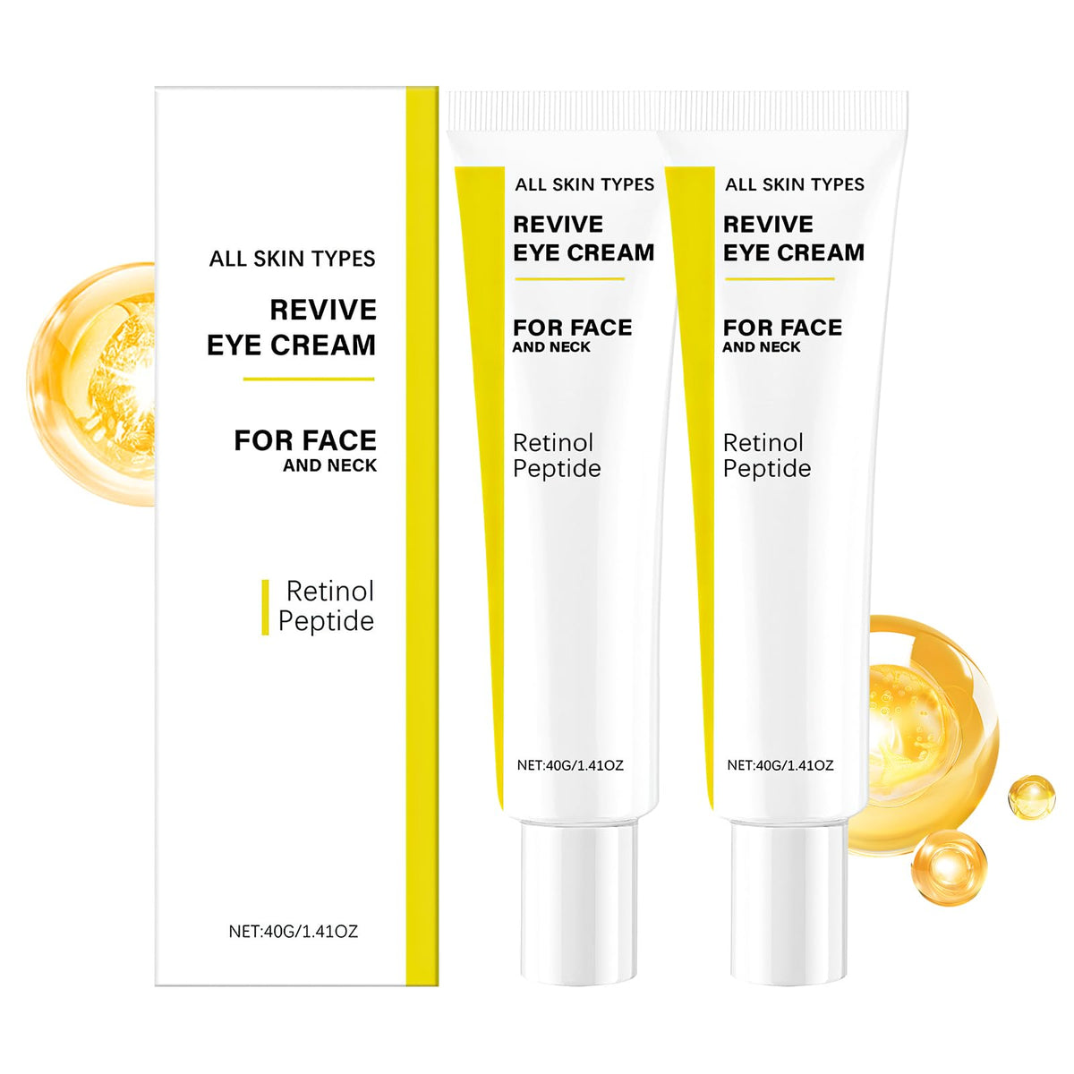 FIYADWZH Revive crema ojos tubo: hidratación suave para el contorno.