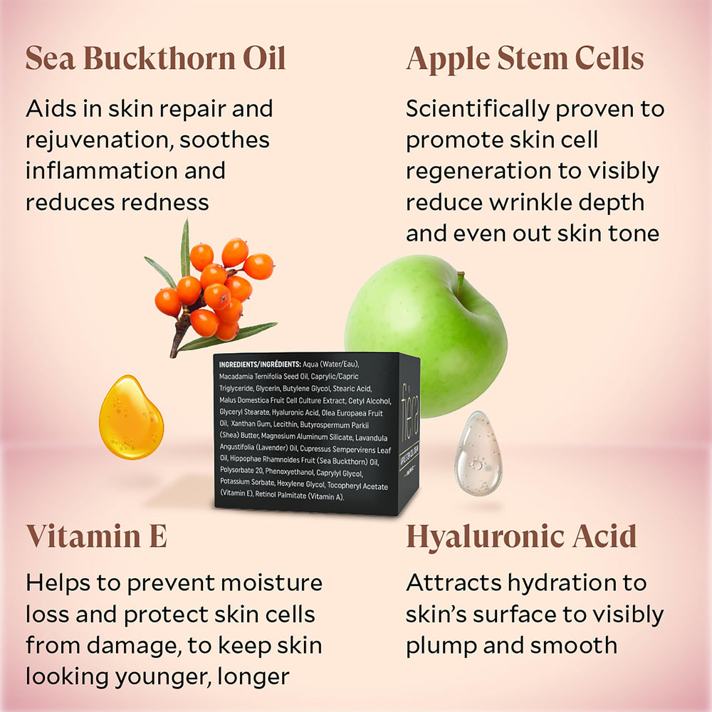 Piel madura con FIÈRA 24h, hidratación profunda y suavidad.