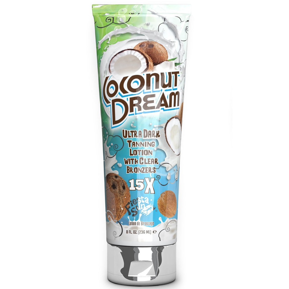 Fiesta Sun Coconut Dream: botella bronceador para tono uniforme y duradero.