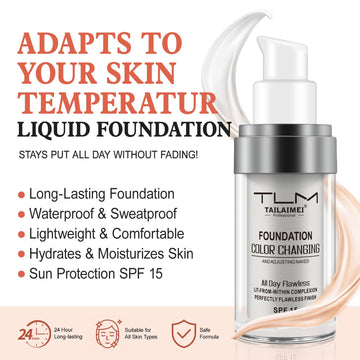 Find Back fundación cobertura suave para un acabado natural.