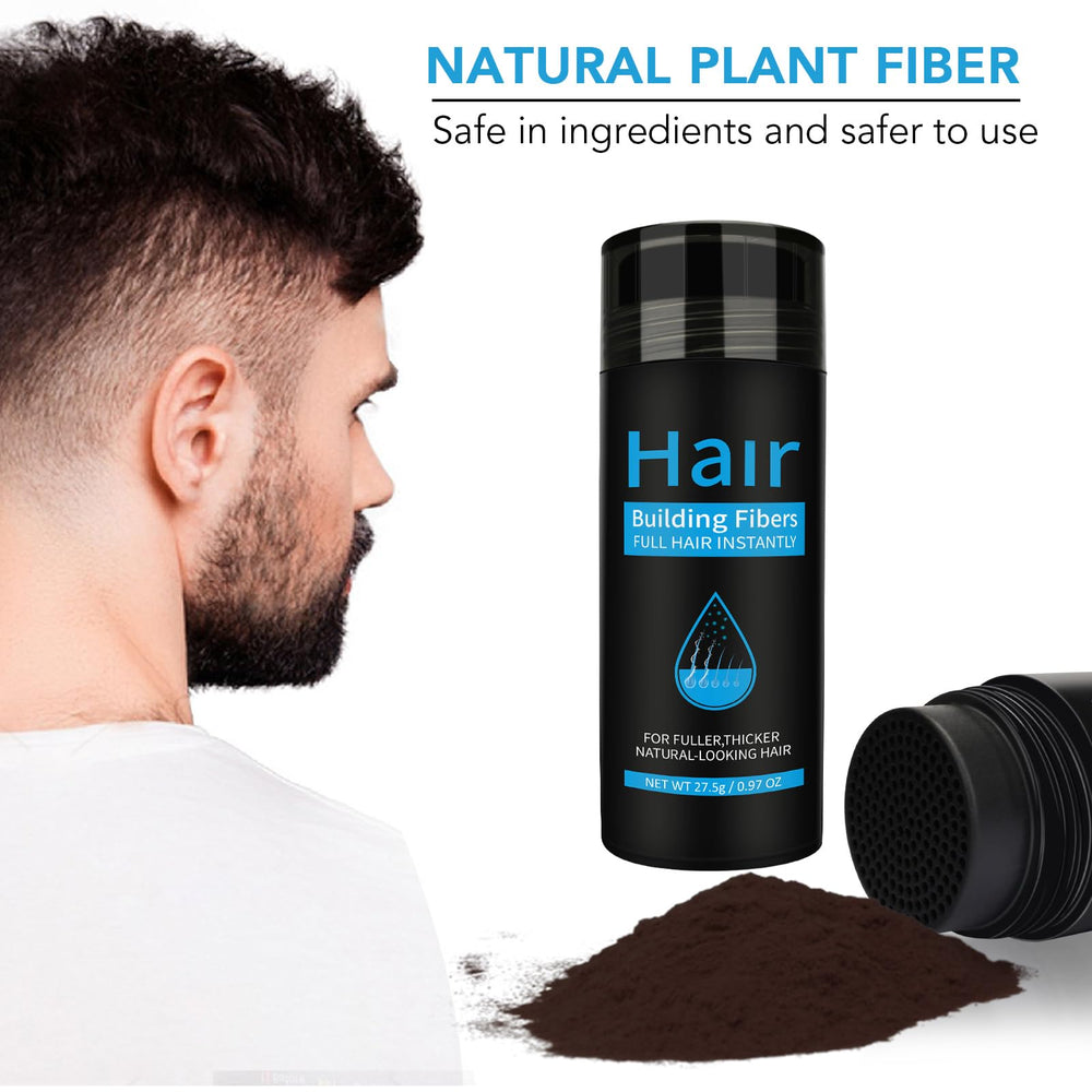 Find Back, fibras de keratina y cabello real, textura más densa.