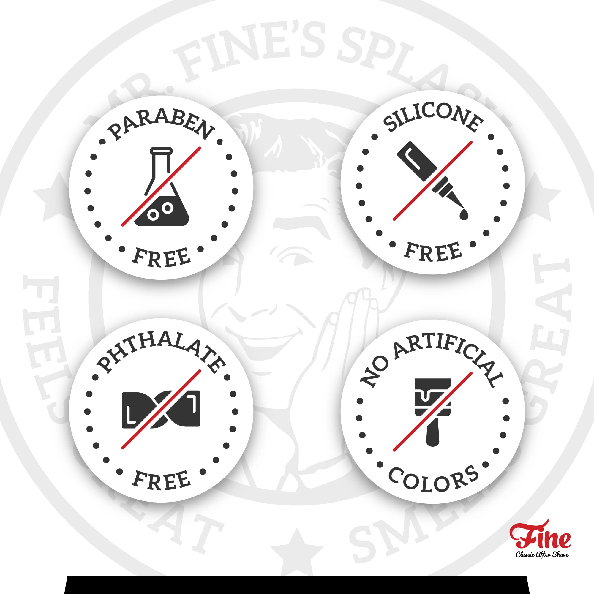 Texture légère de Mr. Fine Aftershave, offre une sensation apaisante après rasage.