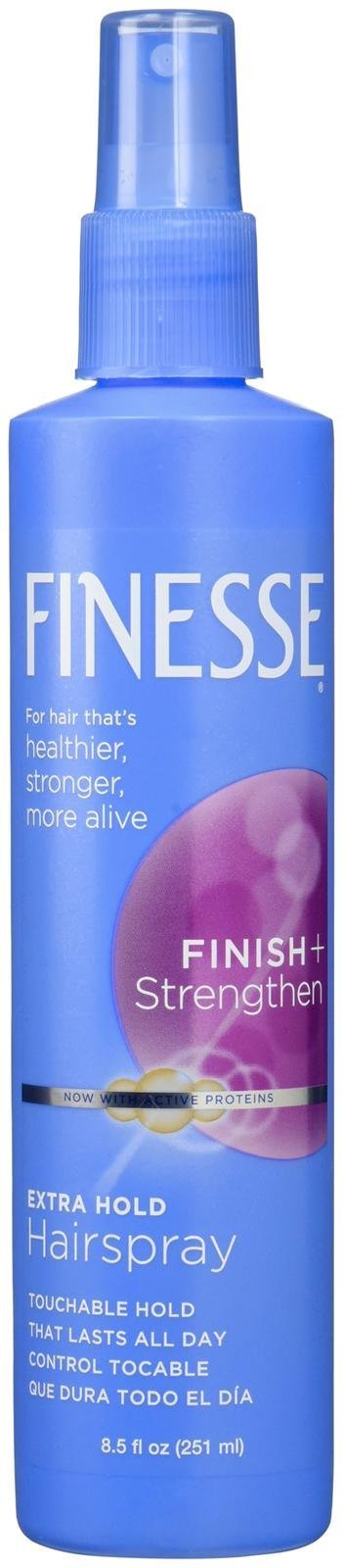 Finesse: acabado fortaleza sin aerosol para fijar peinado con suavidad.