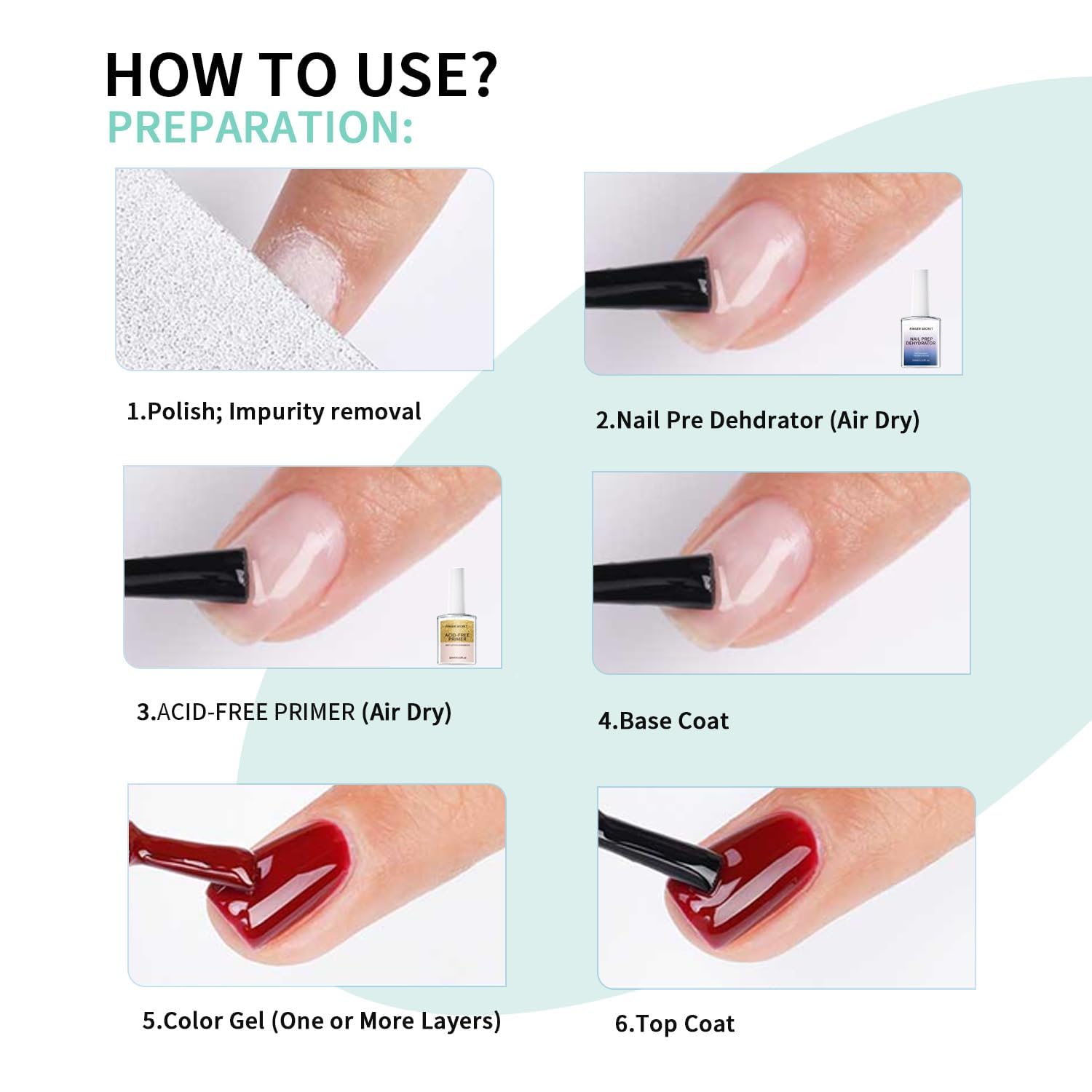 Finger Secret aplicación sin enjuague: permite continuar la manicura rápidamente.