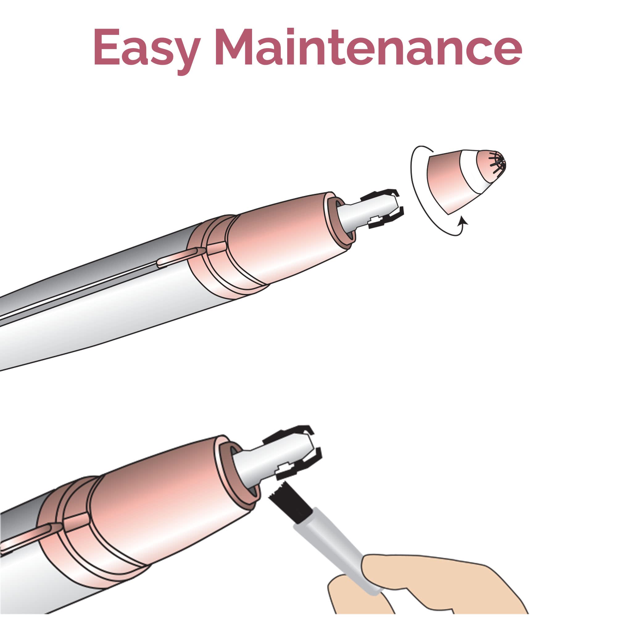 Finishing Touch Flawless Brows diseño compacto ideal para retoques en cualquier lugar.