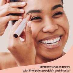 Finishing Touch Flawless Brows facilita depilación rápida en casa sin dolor.