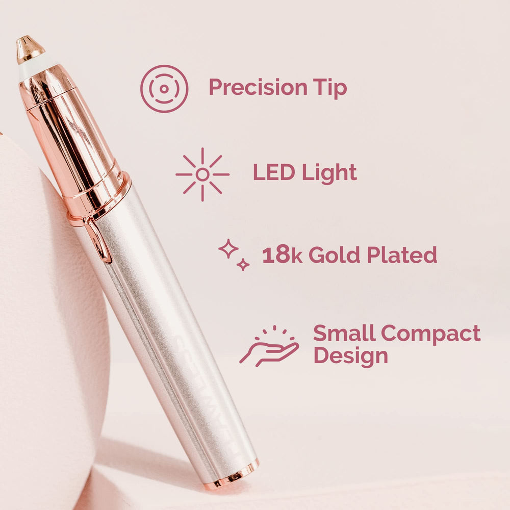 Finishing Touch Flawless Brows muestra luz integrada para detectar vello mínimo.