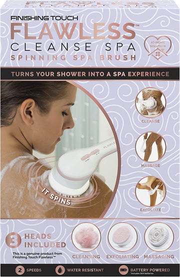 Finishing Touch Flawless Cleanse Spa mango ergonómico para uso cómodo