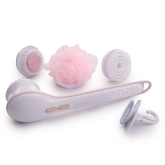 Finishing Touch Flawless Cleanse Spa con mango largo para alcance cómodo