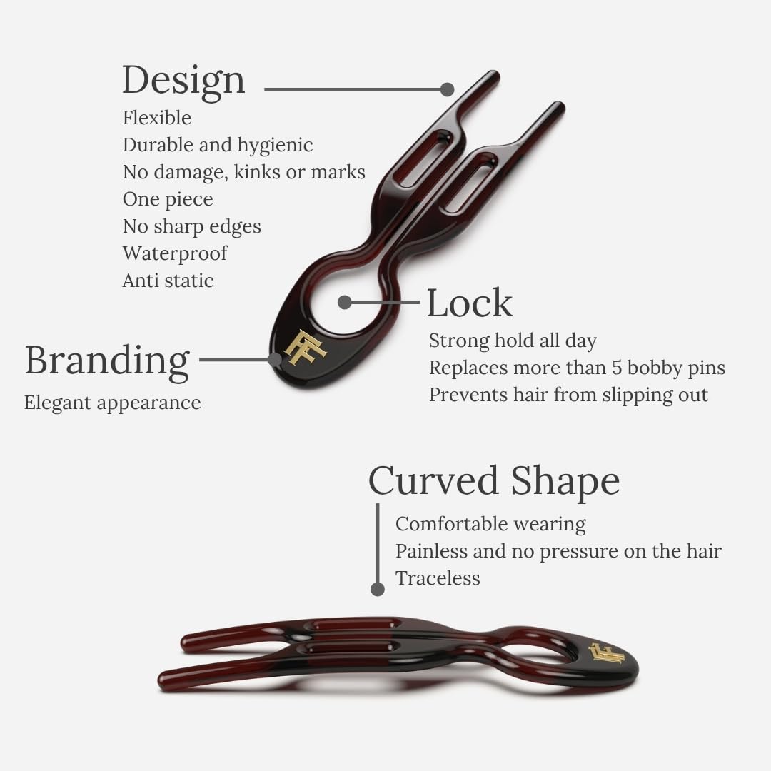 No1 Hairpin de Fiona Franchimon, uso-versatil-para-todo-estilo, ideal para todo tipo de cabello.