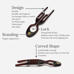 No1 Hairpin de Fiona Franchimon, uso-versatil-para-todo-estilo, ideal para todo tipo de cabello.