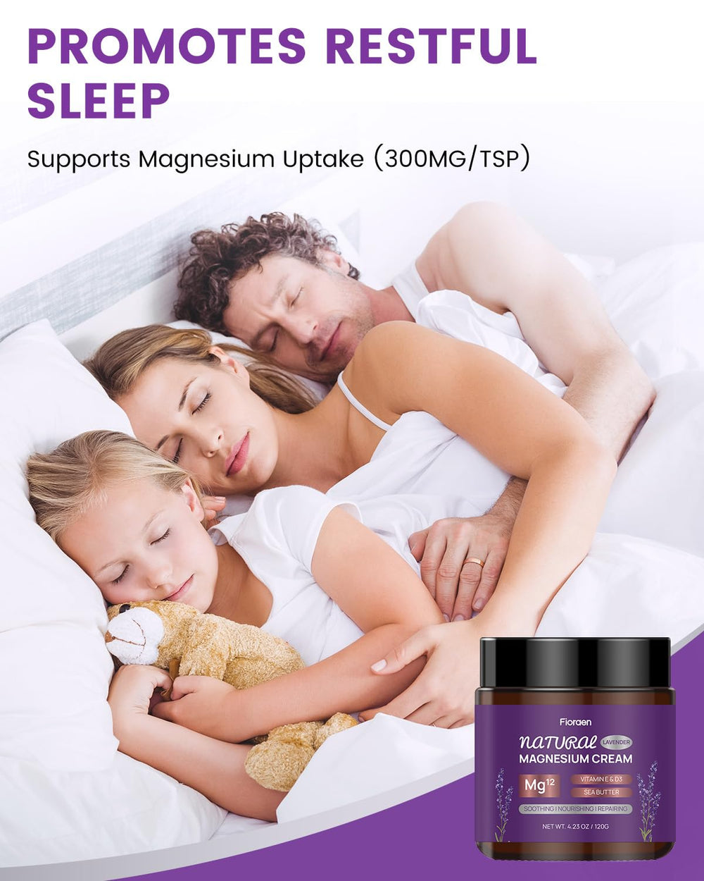 Crema Fioraen de magnesio para alivio muscular tras entreno.