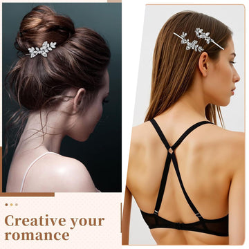 Broche para cabello Fireach con cristales, perfecto para estilos formales.