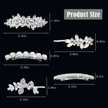Pinza de pelo Fireach con cristales brillantes para uso diario y estilo.