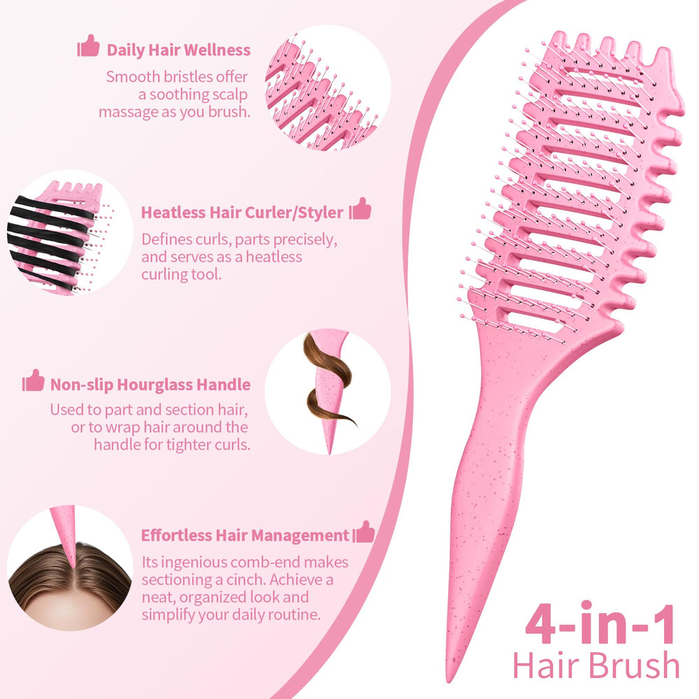 FireFit cepillo para rizos: cabello grueso y rizado, control de secciones