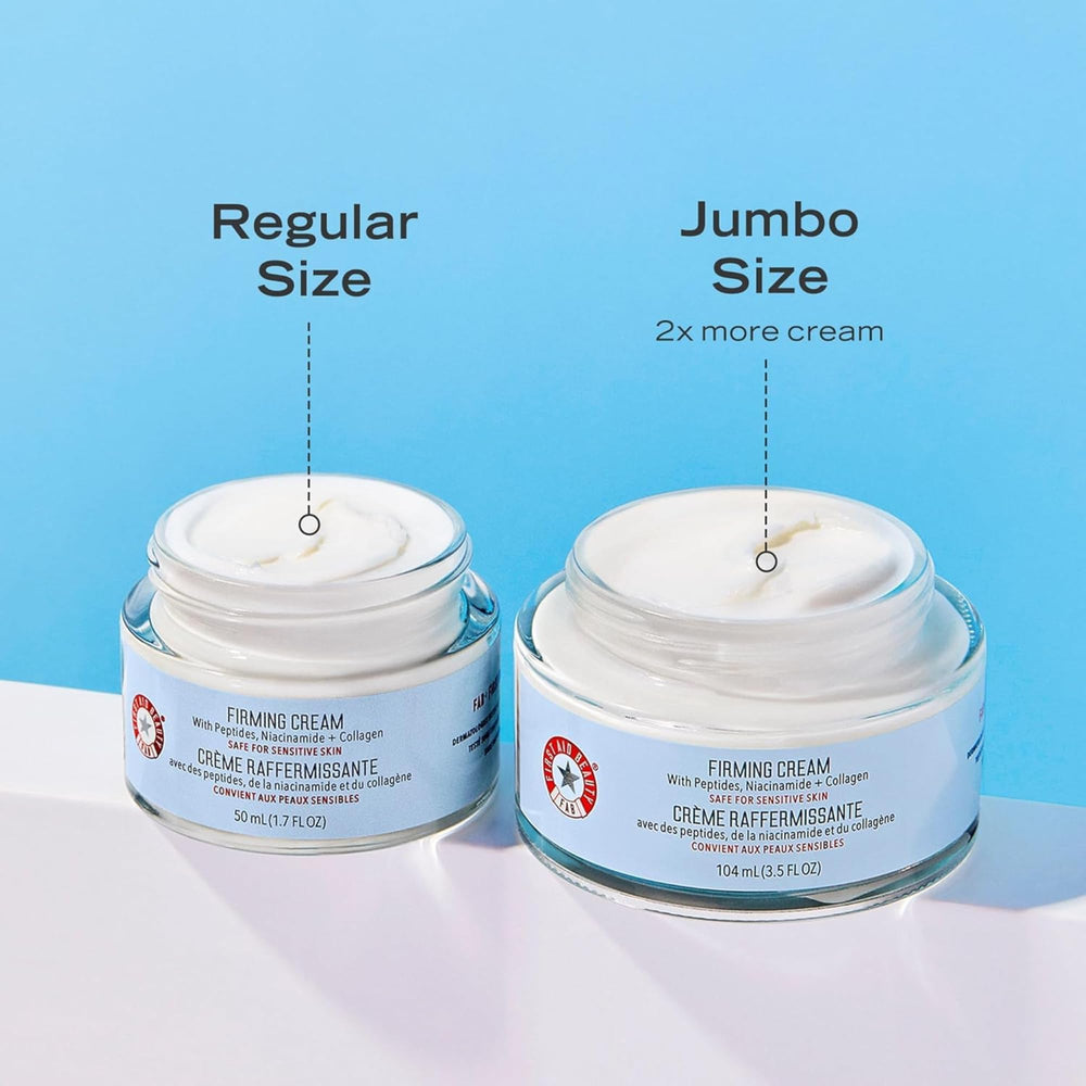 First Aid Beauty crema-firmeza-colageno-dermatológicamente probada para piel sensible.
