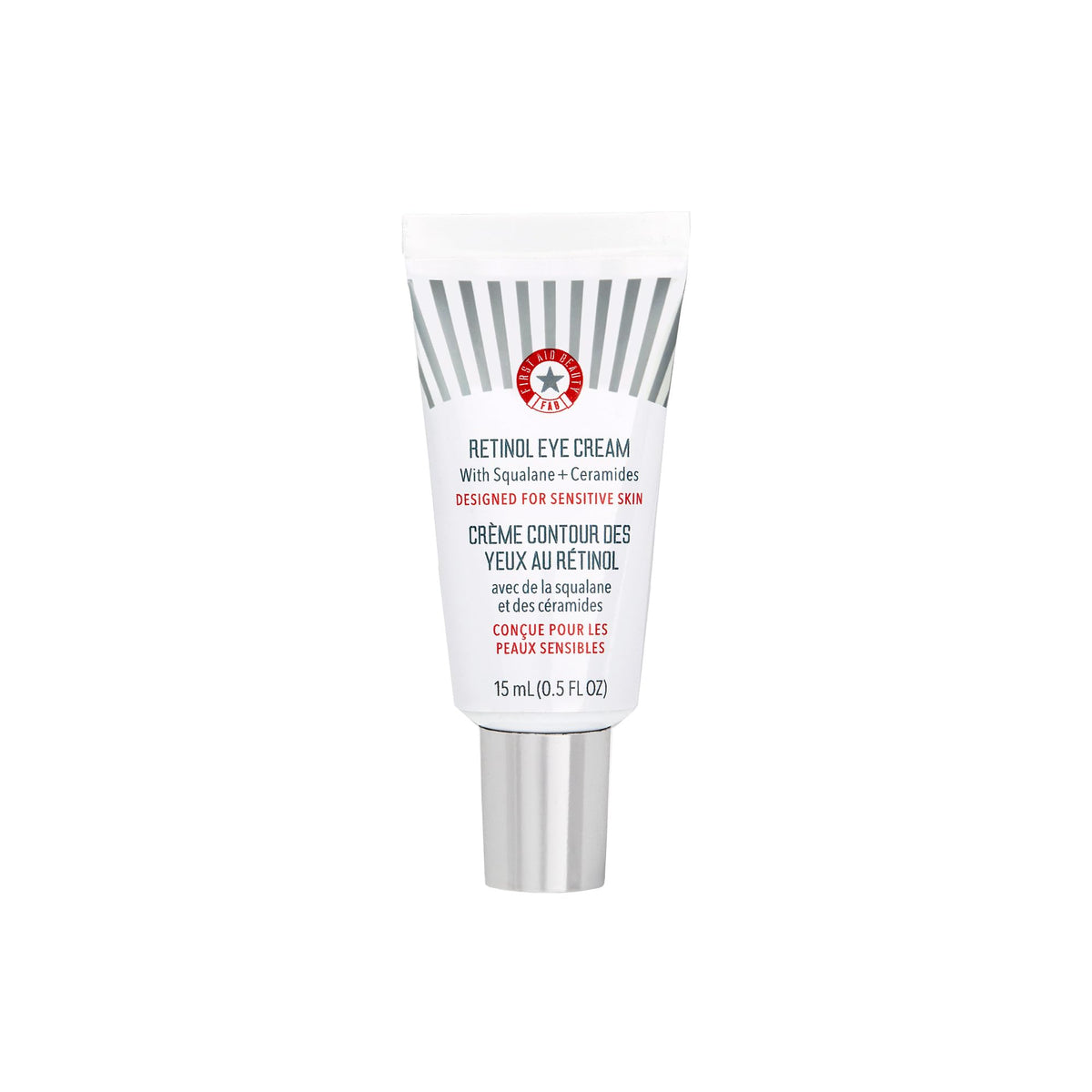First Aid Beauty Crème contour yeux retinol, emballage élégant pour zone délicate