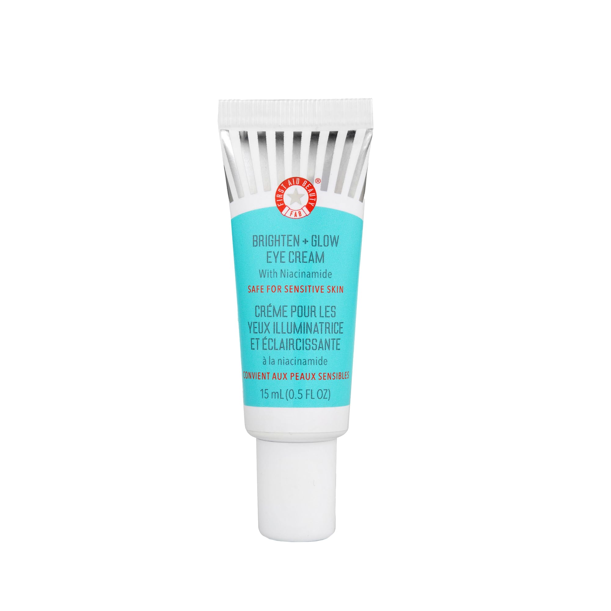 First Aid Beauty Crème Yeux éclat instantané et hydratation légère.